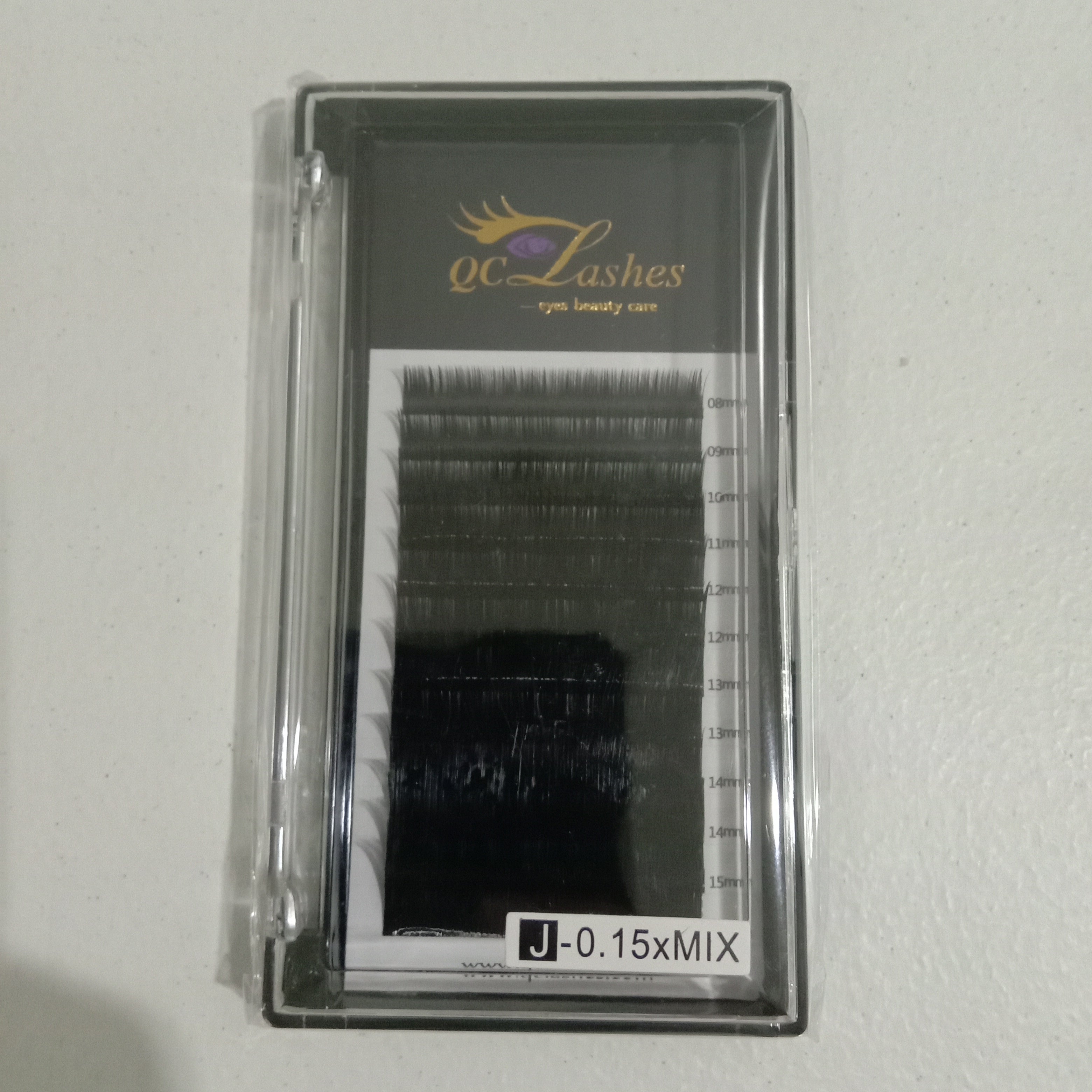 QC Lashes Lash Extension J curl 0.15 Mix tray