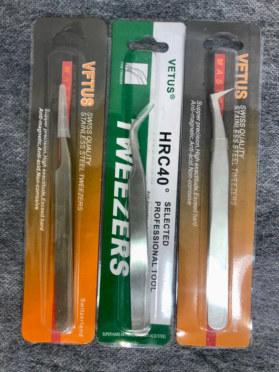 Vetus Straight Tweezer Fine Tip