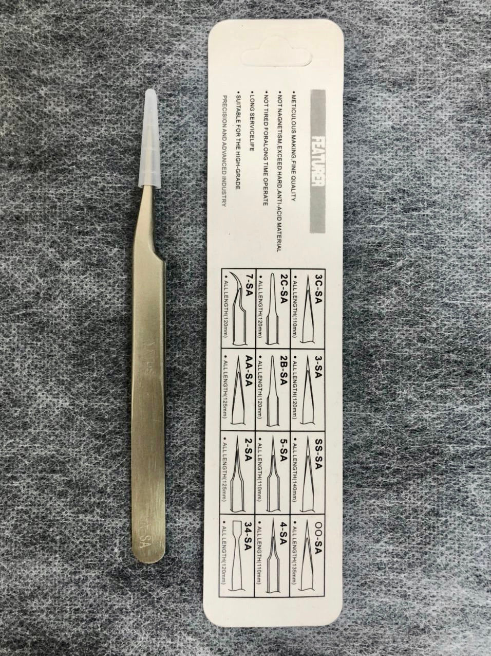Vetus Straight Tweezer Fine Tip