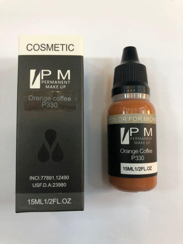 PM Permanent Makeup Pigment / Goochie High End Brand on Orange Coffee